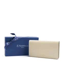 E.Marinella PORTAFOGLIO GRANDE BIANCO PANNA In pelle liscia Sale