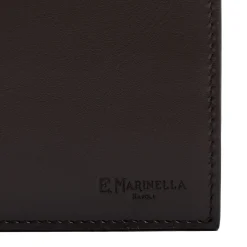 E.Marinella PORTAFOGLIO ORIZZONTALE MARRONE SCURO In pelle liscia Hot