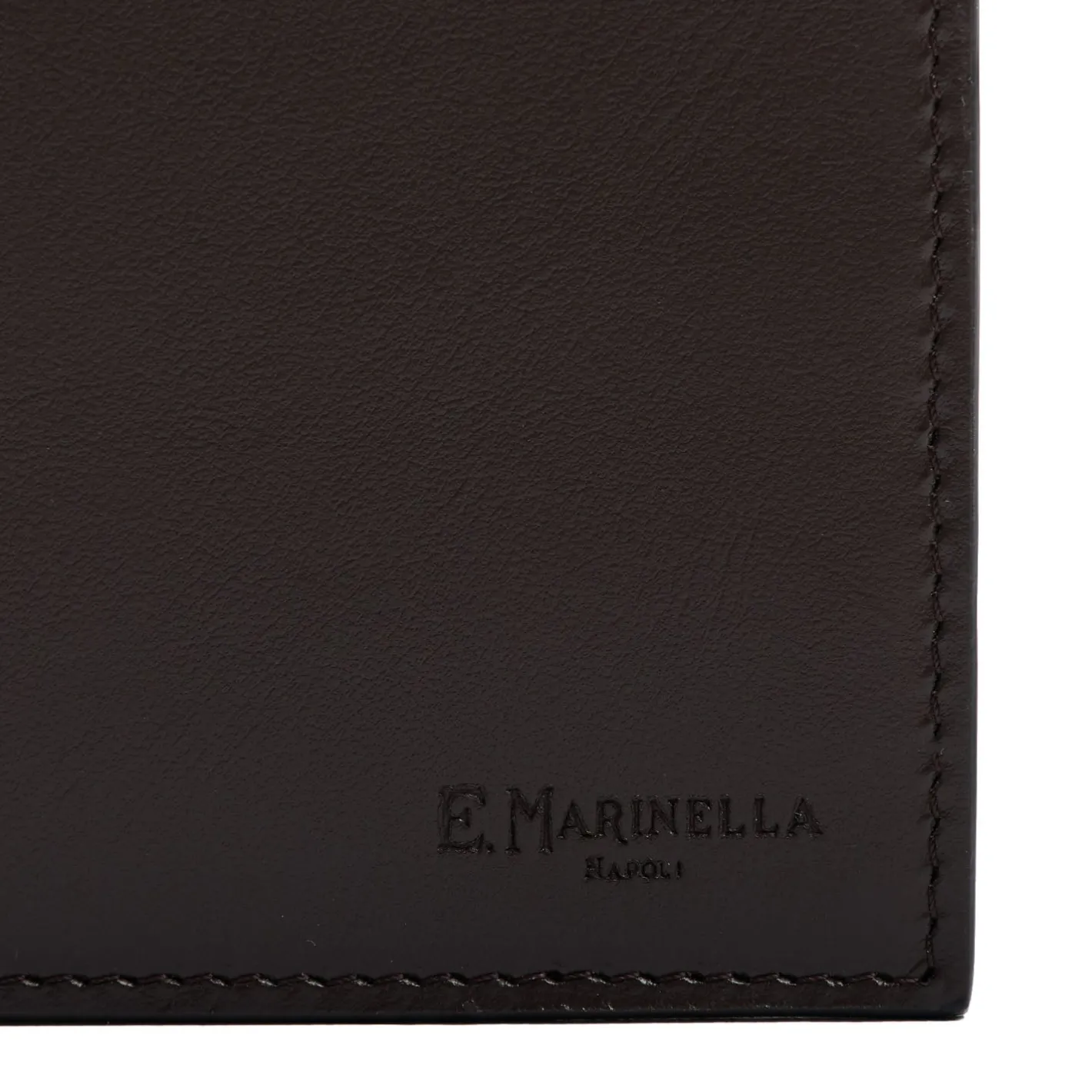 E.Marinella PORTAFOGLIO ORIZZONTALE MARRONE SCURO In pelle liscia Hot