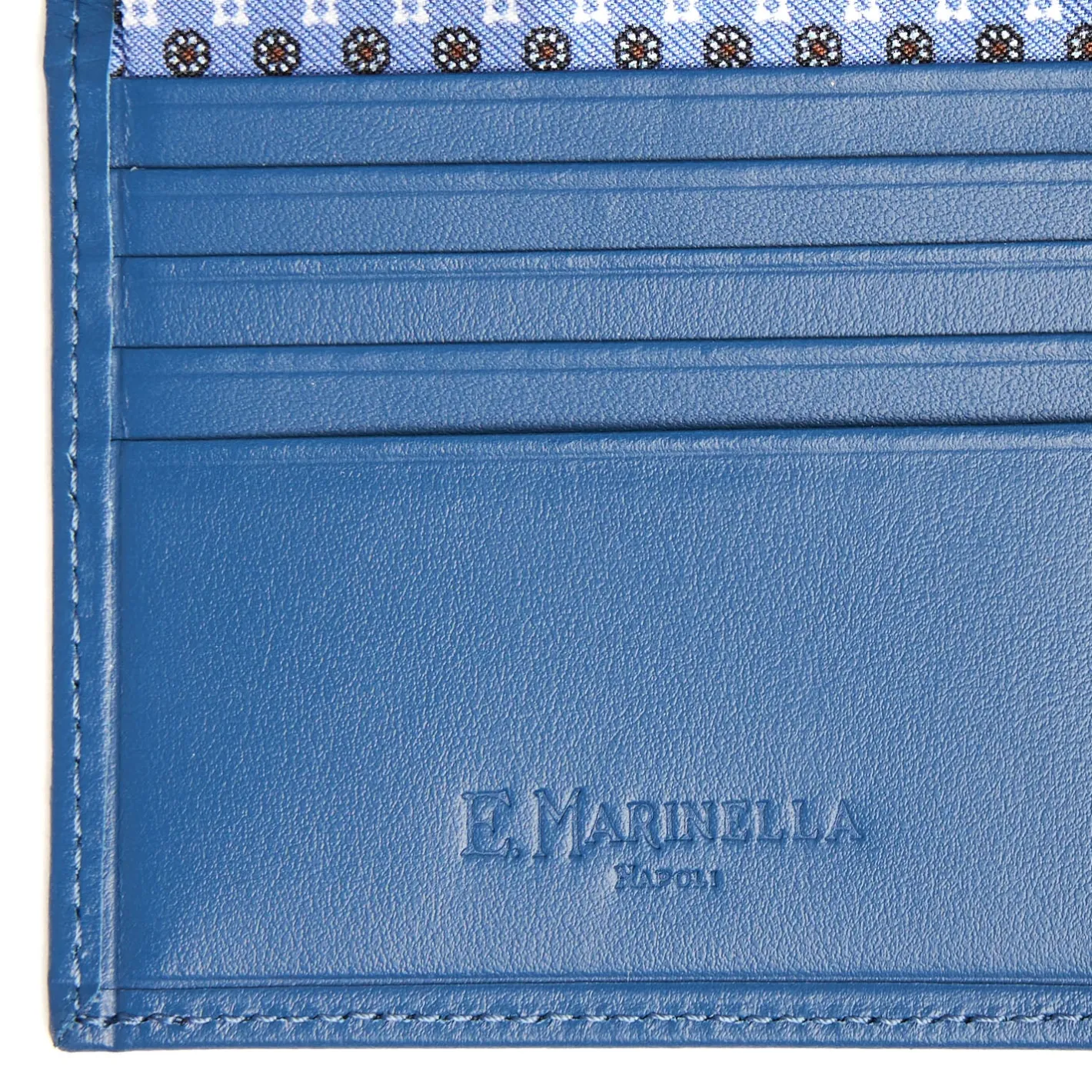 E.Marinella PORTAFOGLIO PICCOLO AZZURRO POLVERE In seta e pelle Best