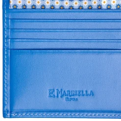 E.Marinella PORTAFOGLIO PICCOLO AZZURRO In seta e pelle Best