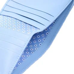 E.Marinella PORTAFOGLIO PICCOLO AZZURRO In seta e pelle New
