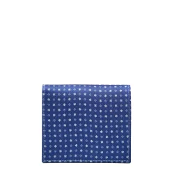 E.Marinella PORTAFOGLIO PICCOLO BLU In seta e pelle Hot