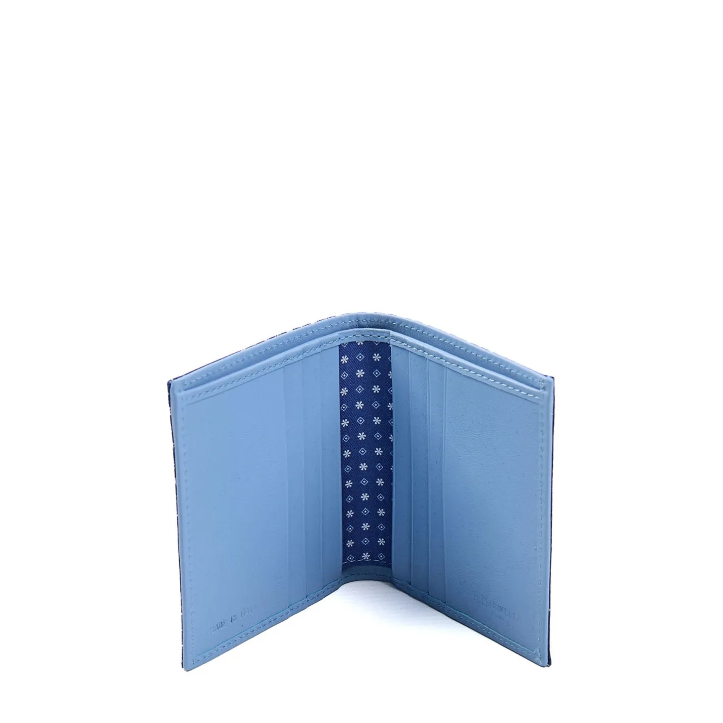 E.Marinella PORTAFOGLIO PICCOLO BLU In seta e pelle Hot