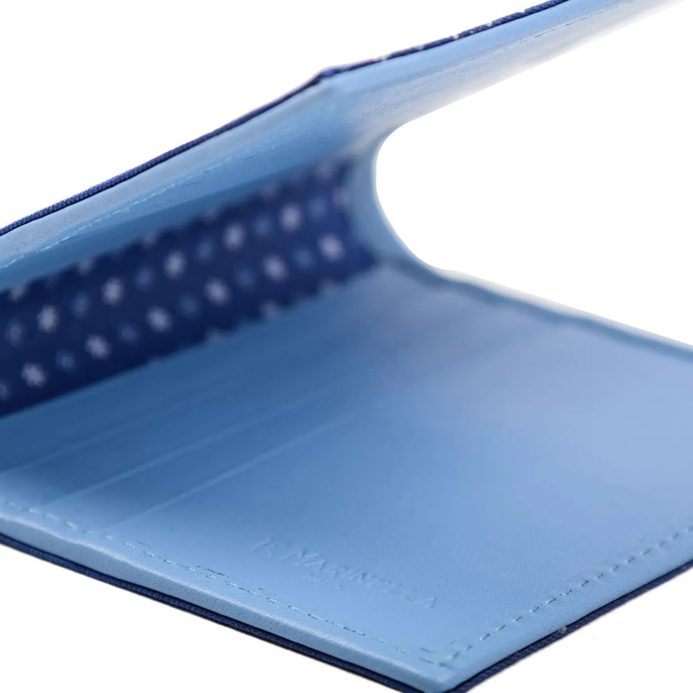 E.Marinella PORTAFOGLIO PICCOLO BLU In seta e pelle Hot