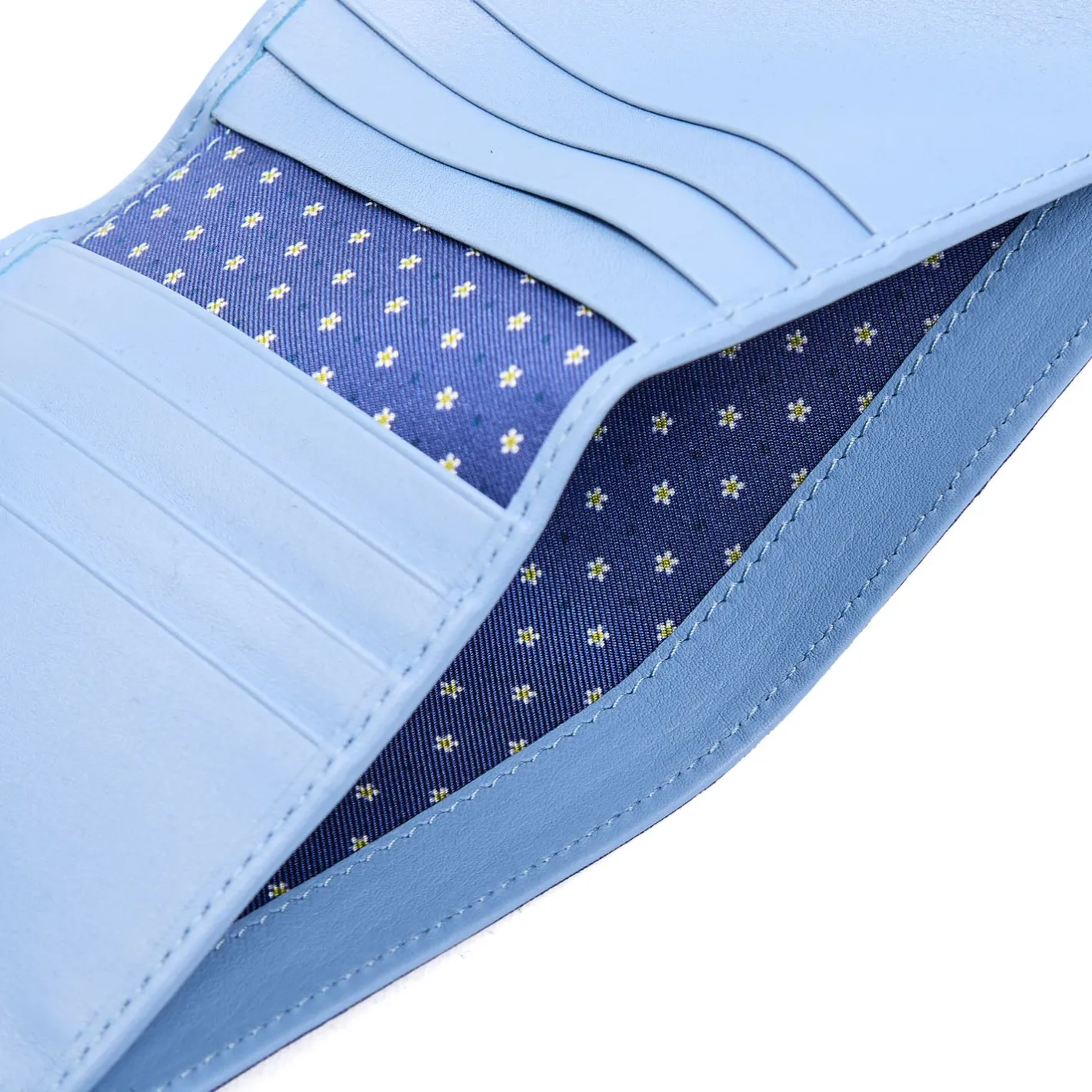 E.Marinella PORTAFOGLIO PICCOLO BLU In seta e pelle Hot