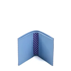 E.Marinella PORTAFOGLIO PICCOLO BLU In seta e pelle Outlet