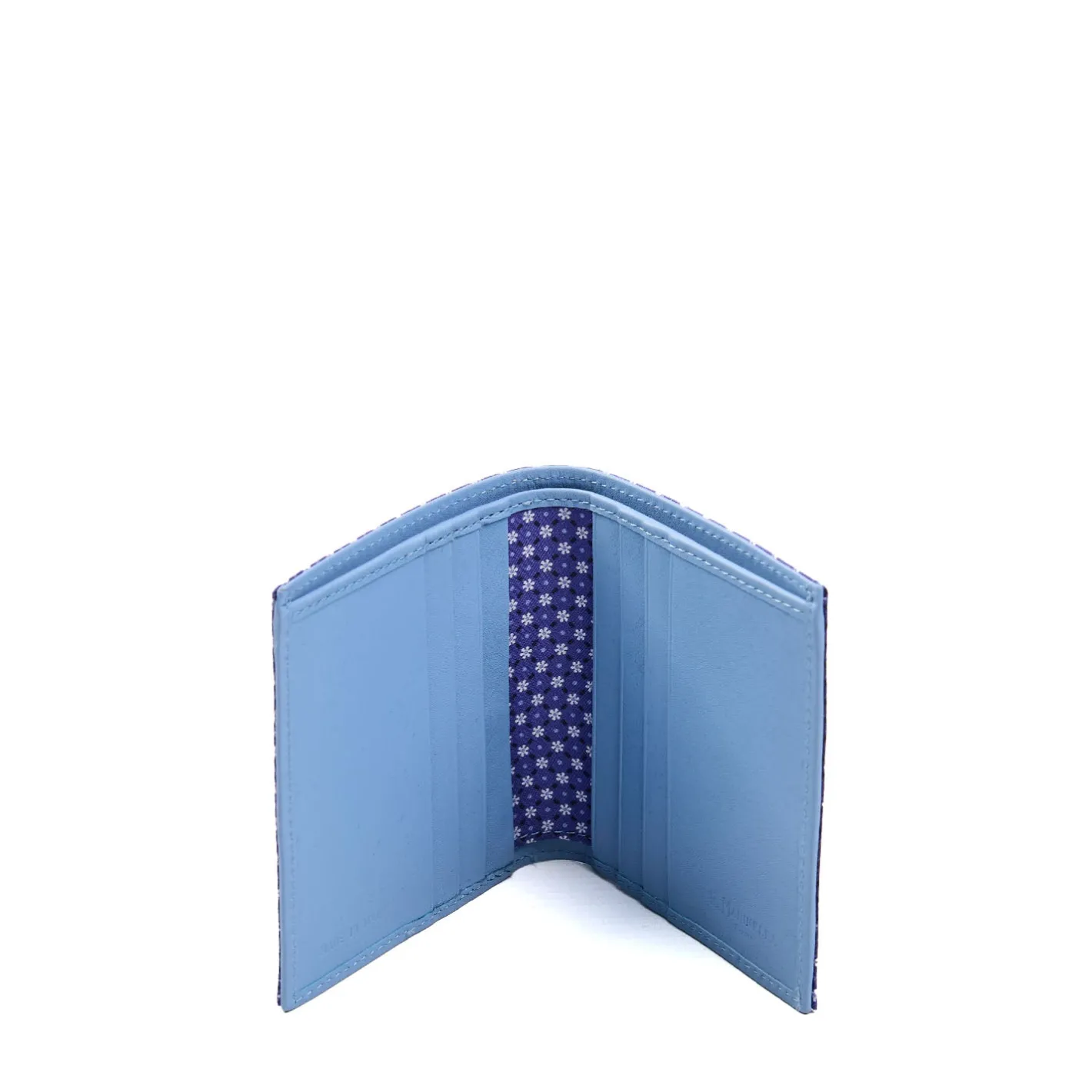 E.Marinella PORTAFOGLIO PICCOLO BLU In seta e pelle Outlet