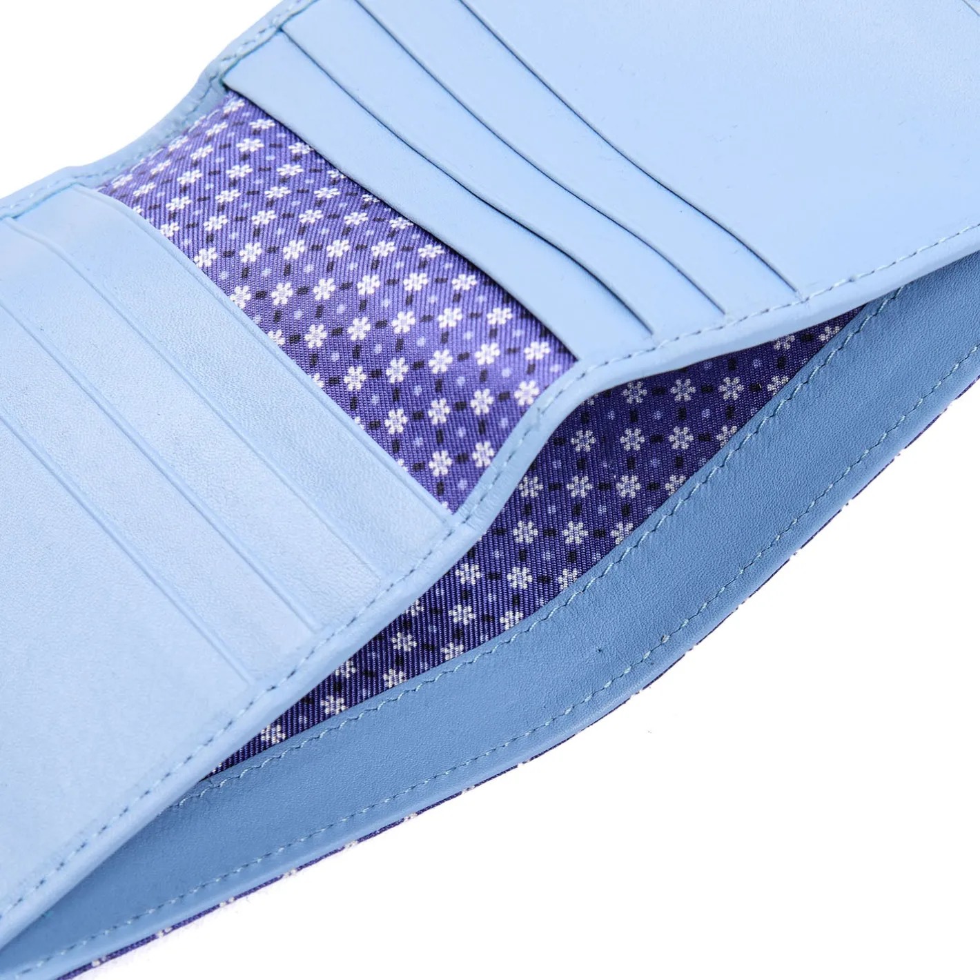 E.Marinella PORTAFOGLIO PICCOLO BLU In seta e pelle Outlet