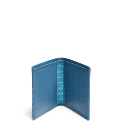 E.Marinella PORTAFOGLIO PICCOLO BLU MEDIO In seta e pelle