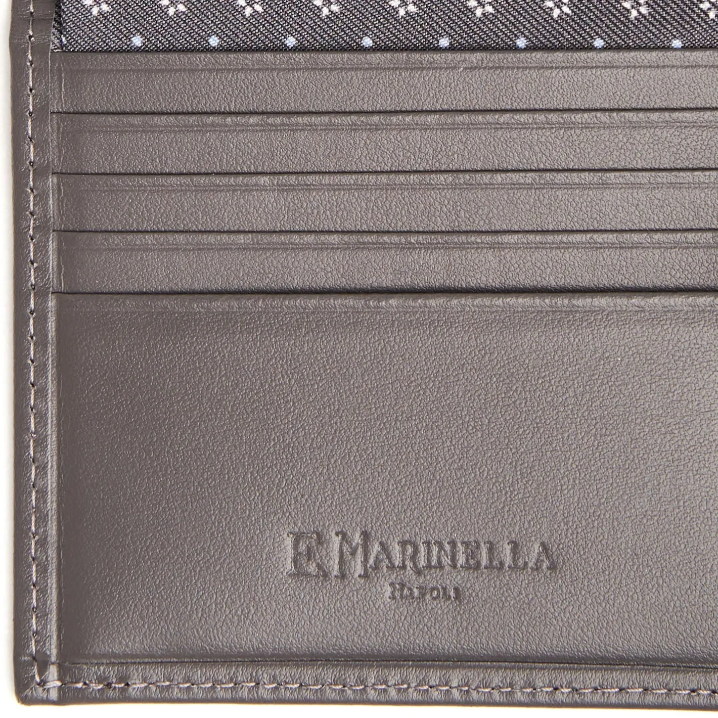 E.Marinella PORTAFOGLIO PICCOLO GRIGIO SCURO In seta e pelle Online