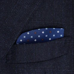 E.Marinella PORTAOCCHIALI BLUETTE In seta stampata a mano Online