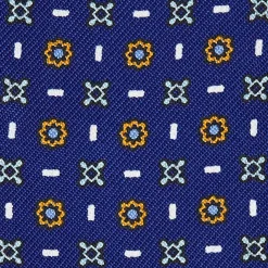 E.Marinella PORTAOCCHIALI BLUETTE In seta stampata a mano