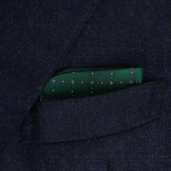 E.Marinella PORTAOCCHIALI VERDE SCURO In seta stampata a mano Outlet