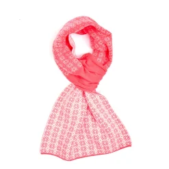 E.Marinella SCALDACOLLO ARANCIONE E BEIGE MICROFANTASIA In cashmere Outlet