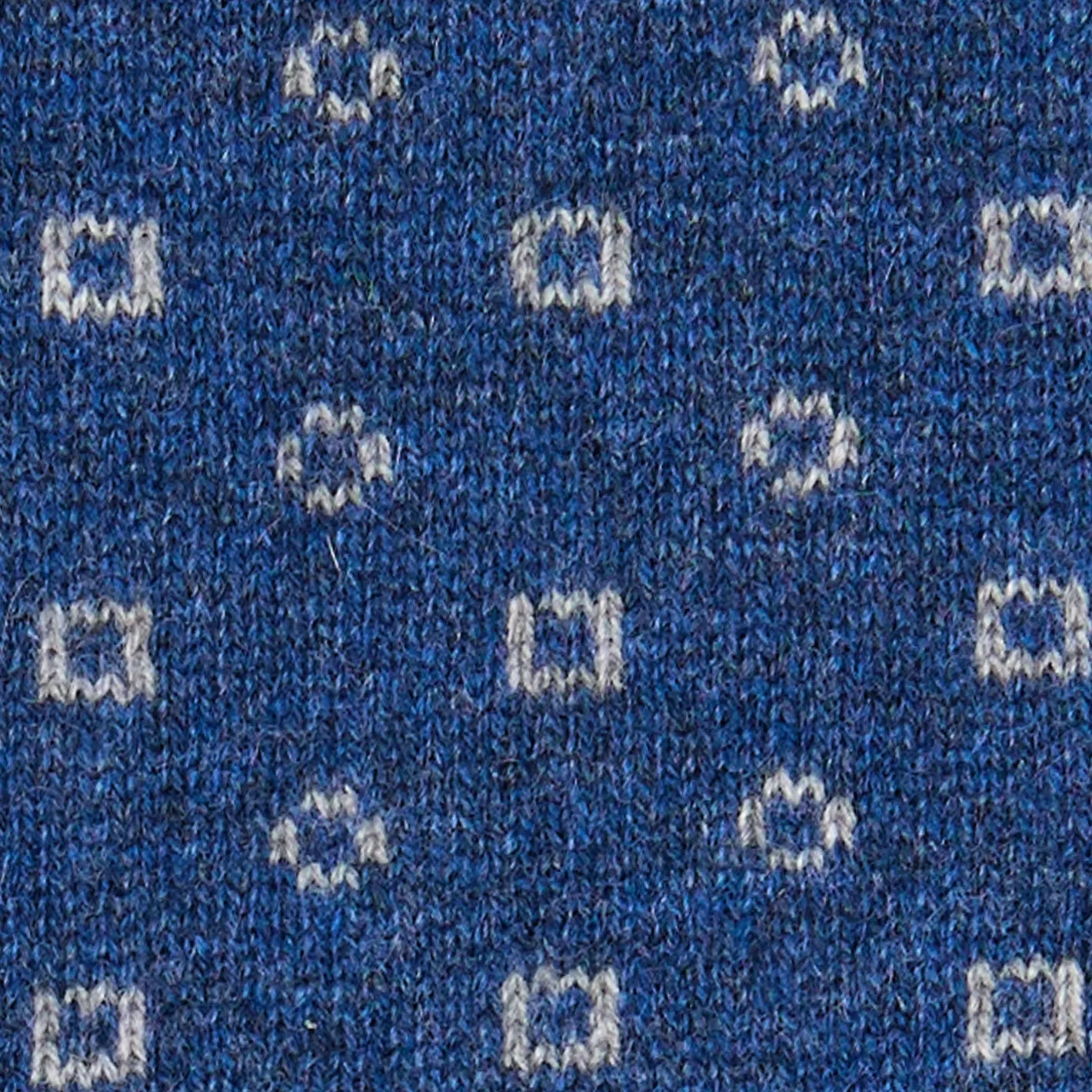 E.Marinella SCALDACOLLO BLU E GRIGIO MICROFANTASIA In cashmere Sale