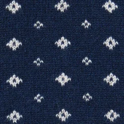 E.Marinella SCALDACOLLO BLU SCURO MICROFANTASIA In cashmere Hot