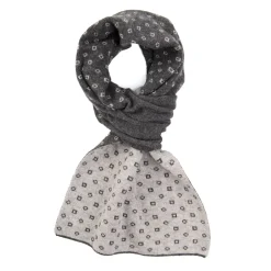 E.Marinella SCALDACOLLO GRIGIO SCURO MICROFANTASIA In cashmere Hot
