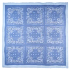 E.Marinella SCIALLE 135 AZZURRO In lana e seta Clearance