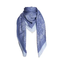 E.Marinella SCIALLE 135 AZZURRO In lana e seta Clearance