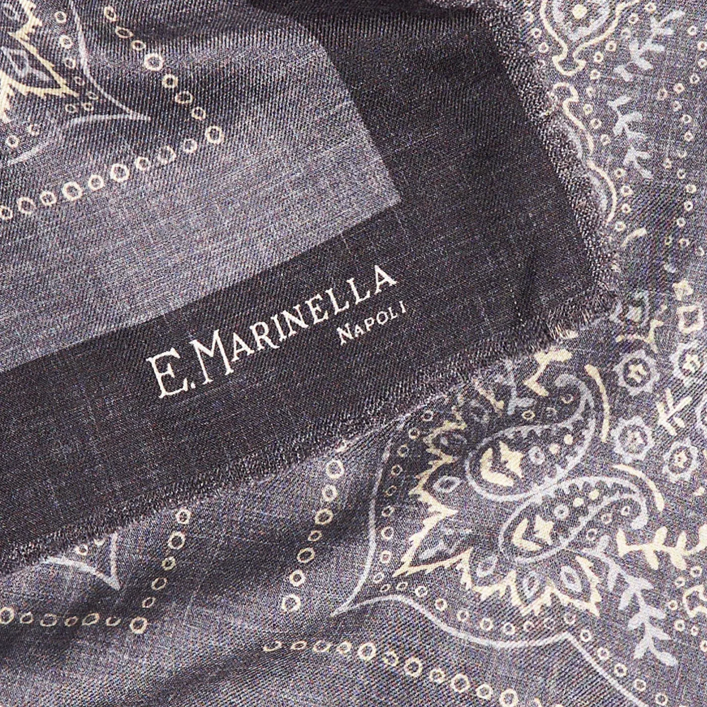 E.Marinella SCIALLE 135 GRIGIO In lana e seta Discount
