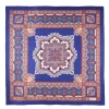 E.Marinella SCIALLE 140 MARRONE E BLUETTE IN LANA Fantasia floreale Discount