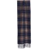 E.Marinella SCIARPA BICOLOR BLU IN SETA E CASHMERE Check Hot