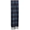 E.Marinella SCIARPA BICOLOR BLU SCURO IN SETA E CASHMERE Check Clearance