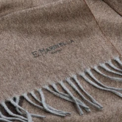 E.Marinella SCIARPA BICOLOR MARRONE IN LANA E CASHMERE Tinta unita Online