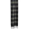E.Marinella SCIARPA BICOLOR VERDE IN SETA E CASHMERE Check Discount