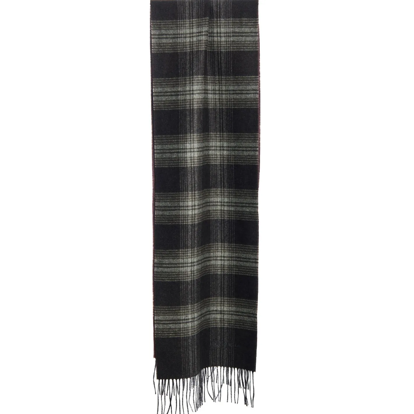 E.Marinella SCIARPA BICOLOR VERDE IN SETA E CASHMERE Check Discount