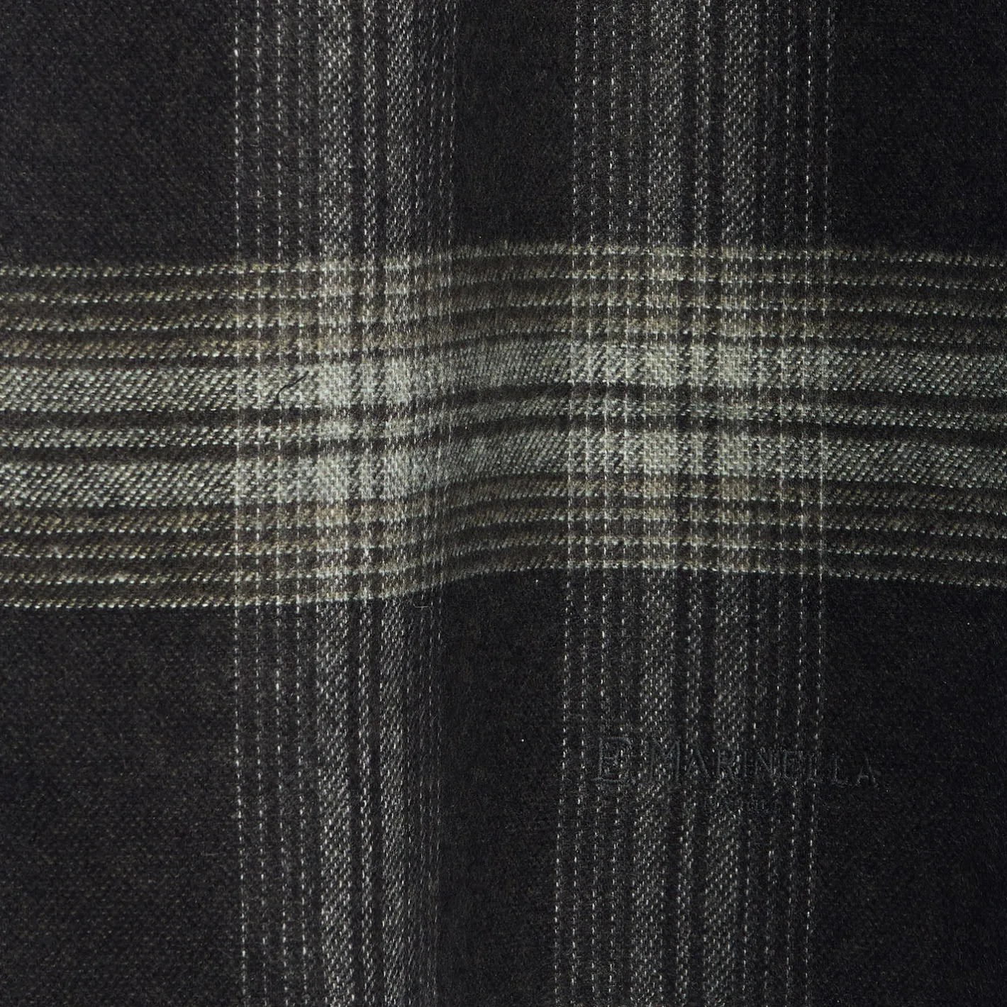 E.Marinella SCIARPA BICOLOR VERDE IN SETA E CASHMERE Check Discount