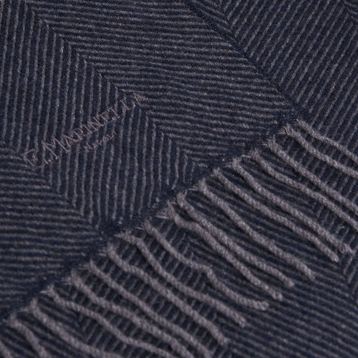 E.Marinella SCIARPA COLOR BLU SCURO In cashmere Best