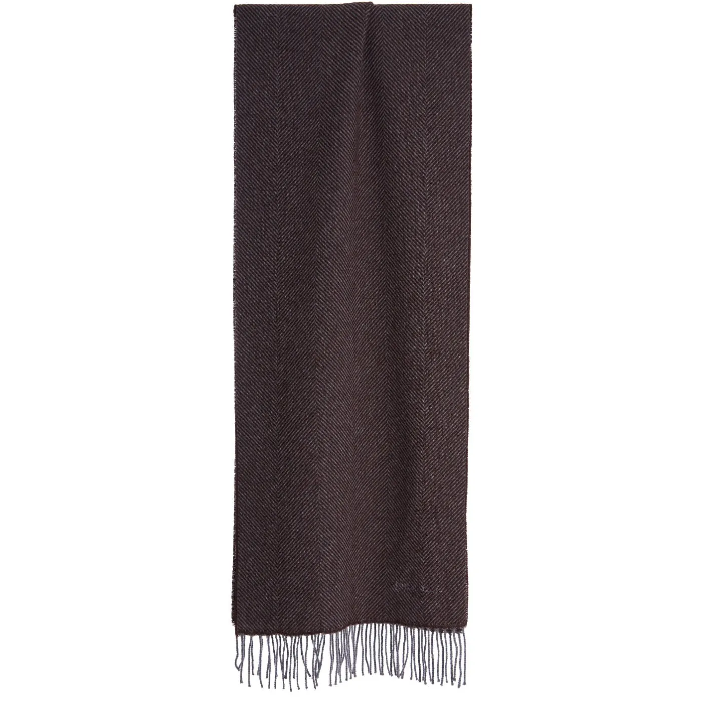 E.Marinella SCIARPA COLOR MARRONE SCURO In cashmere