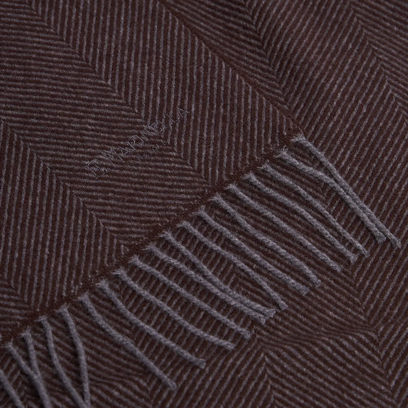 E.Marinella SCIARPA COLOR MARRONE SCURO In cashmere