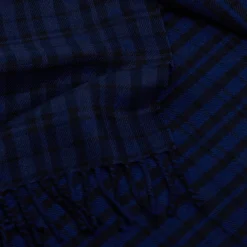 E.Marinella SCIARPA LOGO EM BLU SCURO In lana