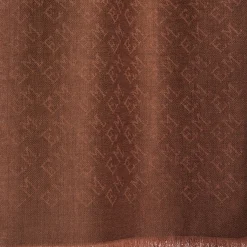 E.Marinella SCIARPA LOGO EM MARRONE CHIARO In lana e cashmere New