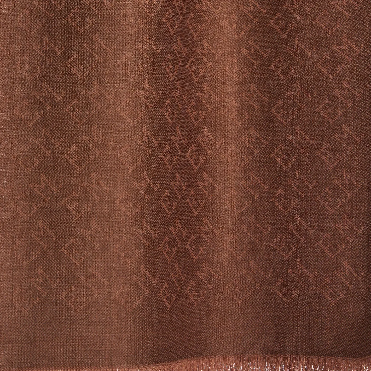 E.Marinella SCIARPA LOGO EM MARRONE CHIARO In lana e cashmere New