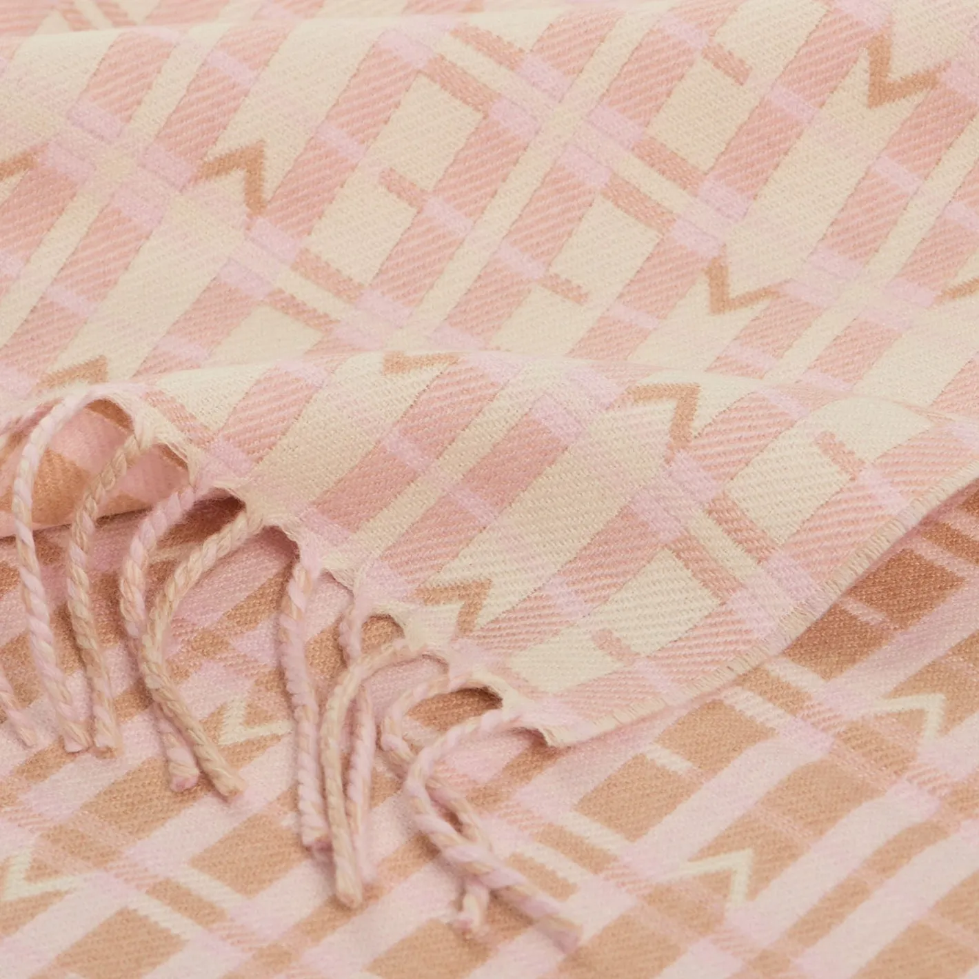 E.Marinella SCIARPA LOGO EM ROSA In lana Clearance