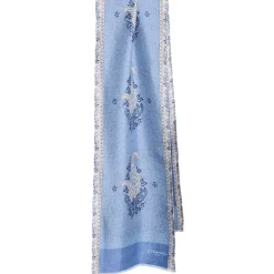 E.Marinella SCIARPA TUBOLARE AZZURRA IN SETA TWILL Paisley pattern Hot