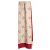 E.Marinella SCIARPA TUBOLARE BEIGE IN SETA TWILL Pois e fiori