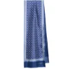 E.Marinella SCIARPA TUBOLARE BLU IN SETA TWILL Busy pattern Best