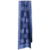 E.Marinella SCIARPA TUBOLARE BLU IN SETA TWILL Classic daisy Sale