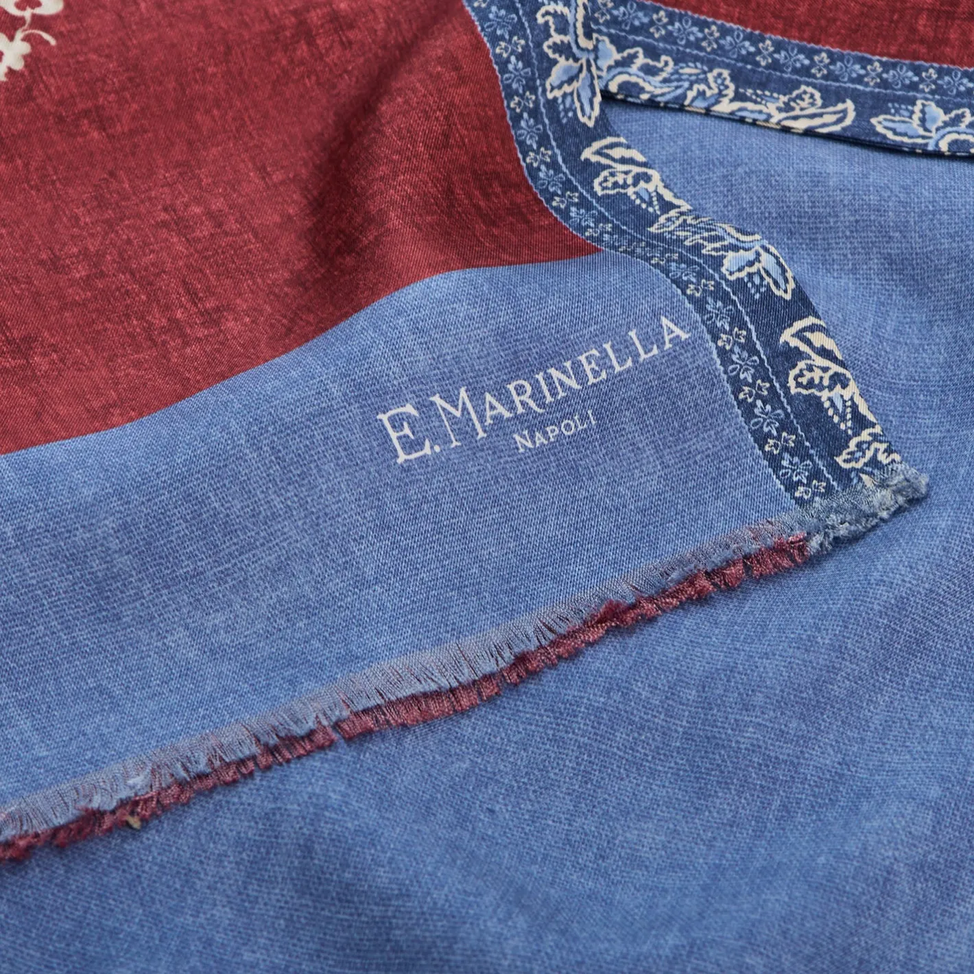 E.Marinella SCIARPA TUBOLARE BORDEAUX IN SETA TWILL Paisley pattern Sale