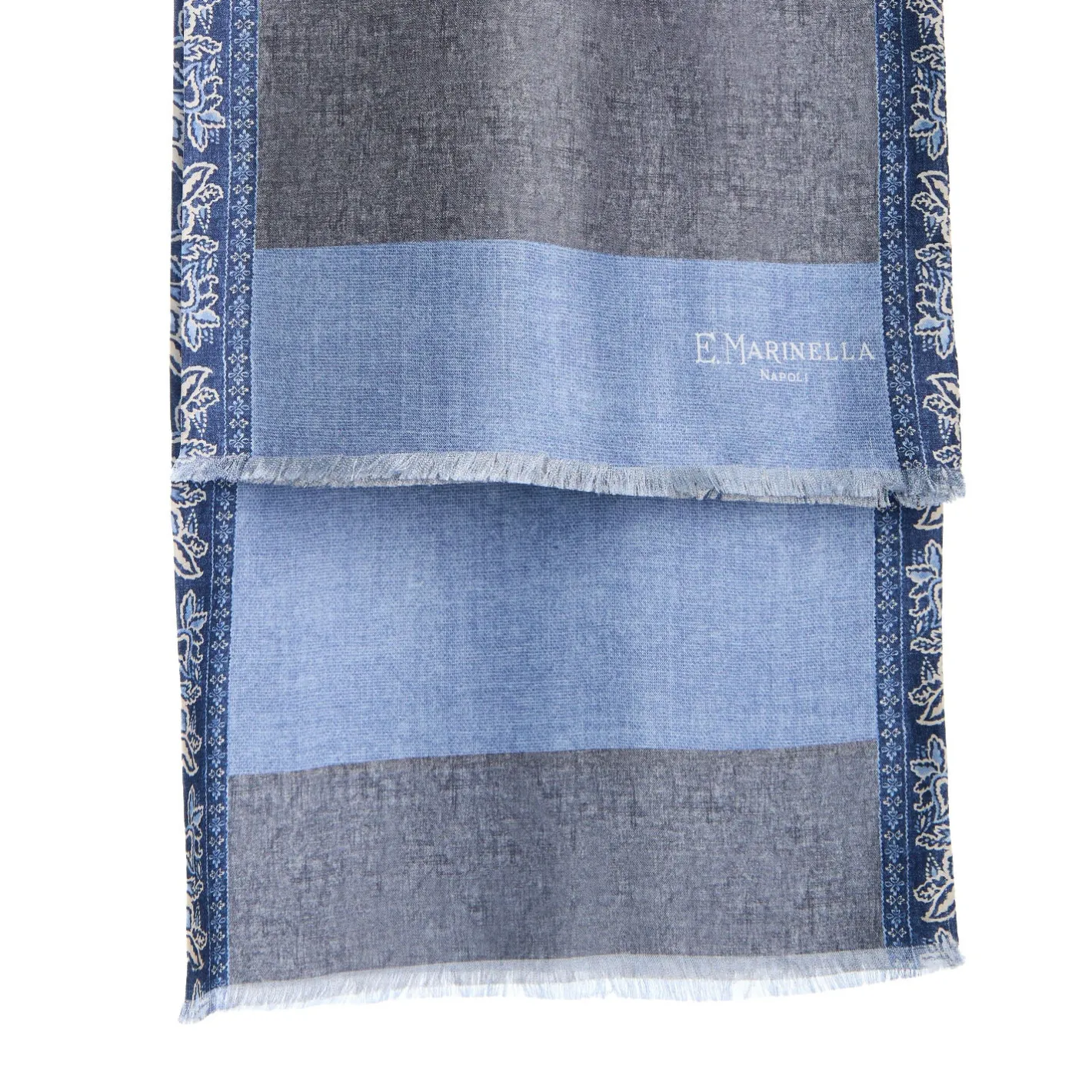 E.Marinella SCIARPA TUBOLARE GRIGIA IN SETA TWILL Paisley pattern Sale