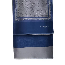 E.Marinella SCIARPA TUBOLARE GRIGIO CHIARO IN SETA TWILL Classic daisy Hot