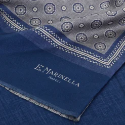 E.Marinella SCIARPA TUBOLARE GRIGIO CHIARO IN SETA TWILL Classic daisy Hot