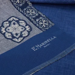 E.Marinella SCIARPA TUBOLARE GRIGIO SCURO IN SETA TWILL Classic daisy Online