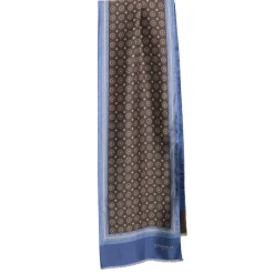 E.Marinella SCIARPA TUBOLARE MARRONE IN SETA TWILL Classic daisy Sale