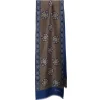 E.Marinella SCIARPA TUBOLARE MARRONE SCURO IN SETA TWILL Classic daisy Clearance